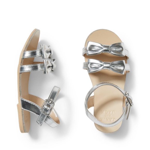 Janie and Jack Other - Nwt Janie and jack silver bow sandal